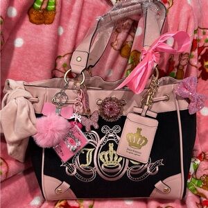 Juicy Couture Pink and Black Embellished Daydreamer